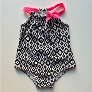 Carter's Aztec Toddler Swimsuit with Pink Bow 18 Months